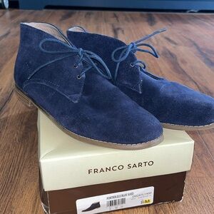 Franco Sarto blue suede shoes